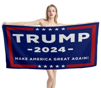 Trump 2024 Make America Great Again Beach Towel