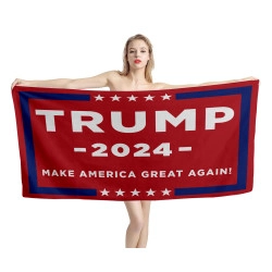 Trump 2024 Make America Great Again Red Beach Towel