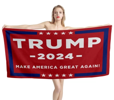 Trump 2024 Make America Great Again Red Beach Towel