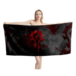 World Of Warcraft ORC Logo Beach Towel
