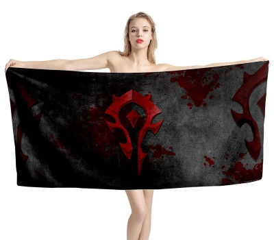 World Of Warcraft ORC Logo Beach Towel