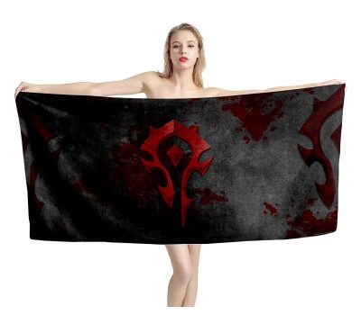 World Of Warcraft ORC Logo Beach Towel