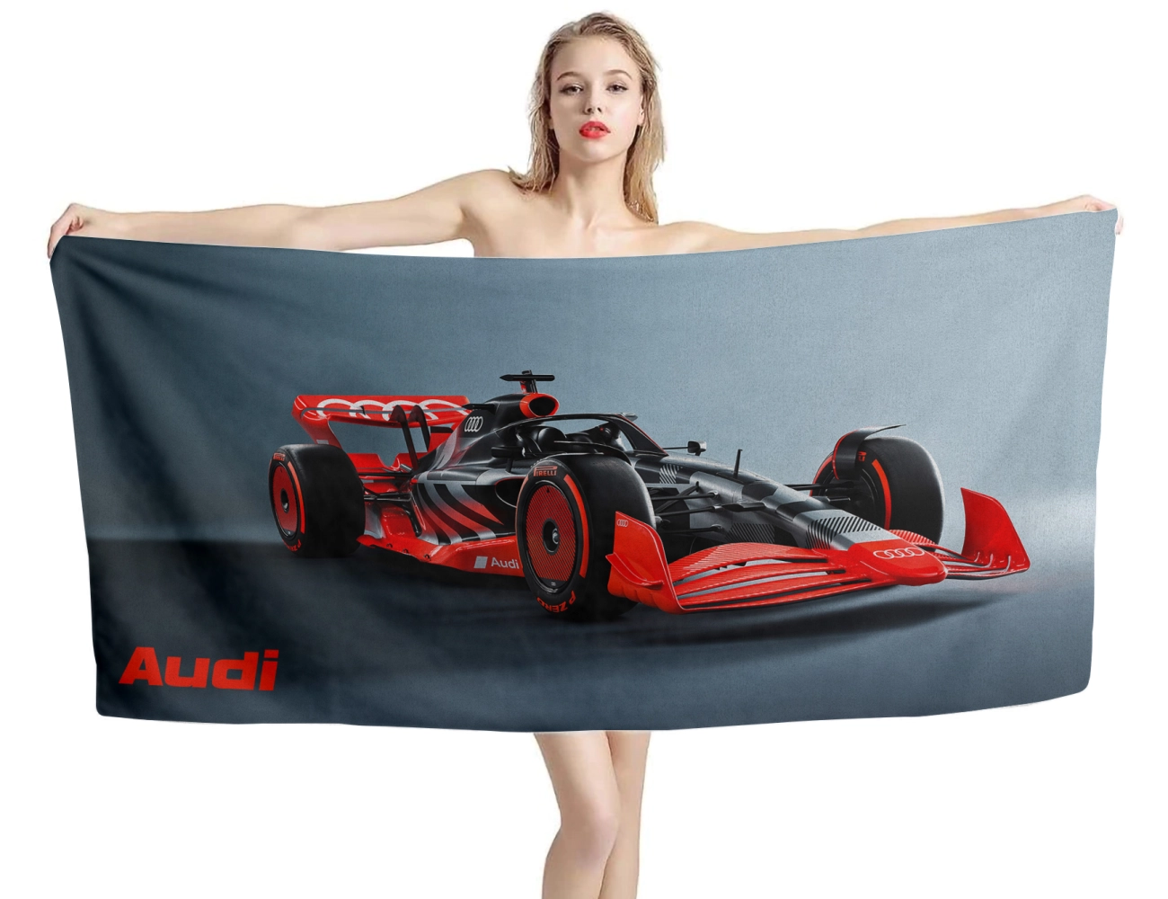 Audi F1 Show Car Beach Towel, FORMULA15