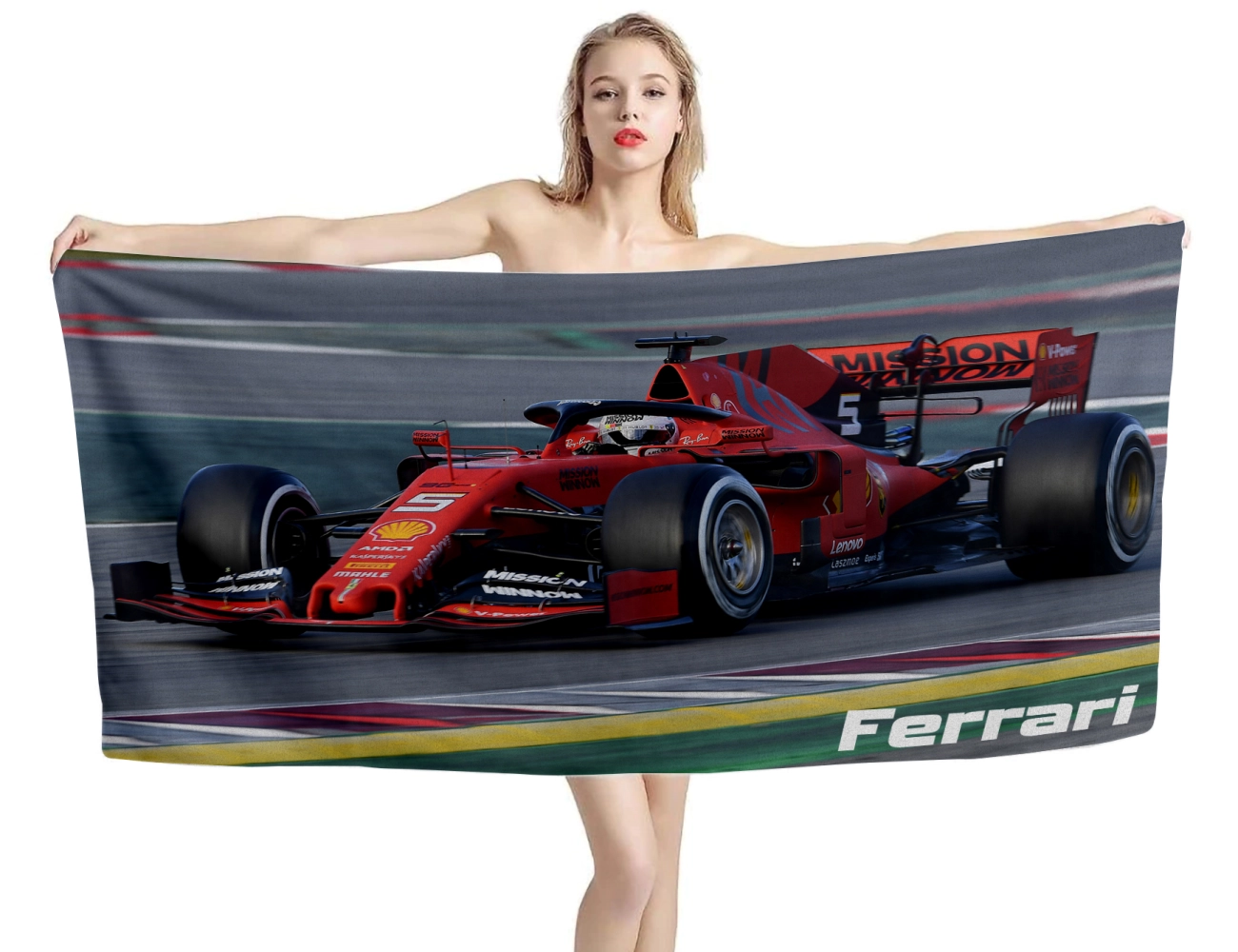 Ferrari SF90 Formula1 Beach Towel, FORMULA03