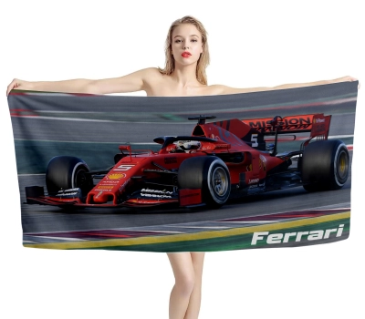 Ferrari SF90 Formula1 Beach Towel