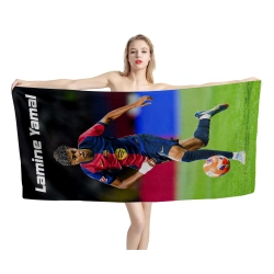 Lamine Yamal Barcelona Beach Towel - Premium Quality