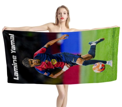 Lamine Yamal Barcelona Beach Towel - Premium Quality