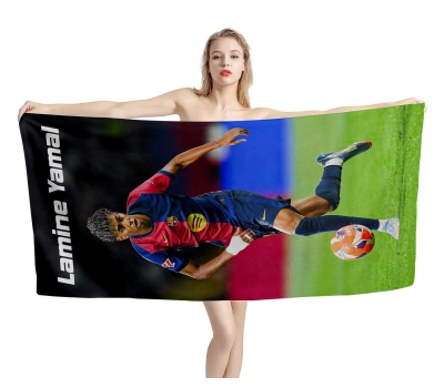 Lamine Yamal Barcelona Beach Towel - Premium Quality