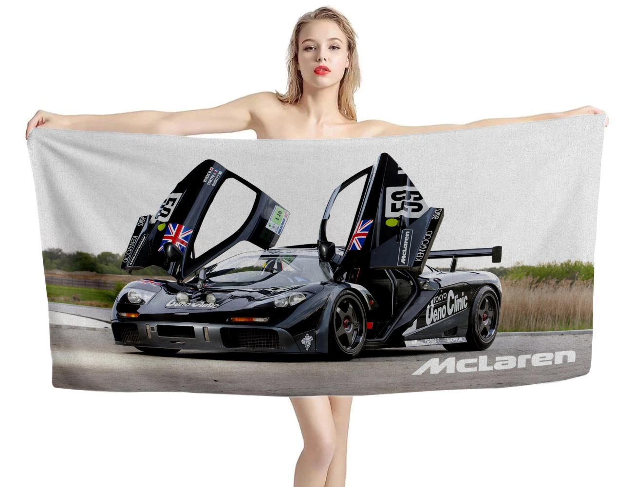 McLaren F1 GTR 1995 Beach Towel, FORMULA09