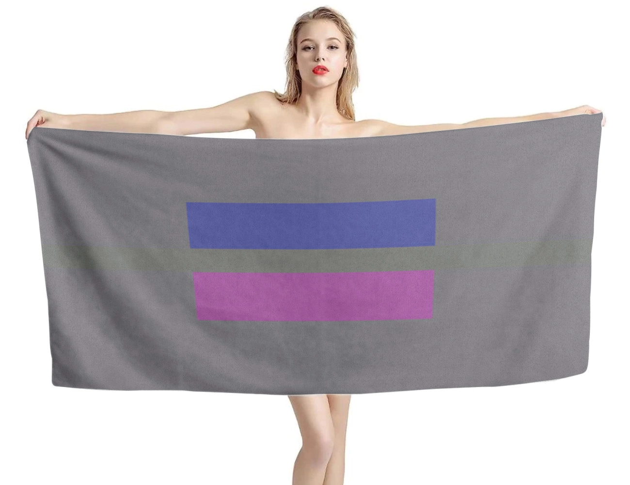 Androgynous Pride Flag Beach Towel