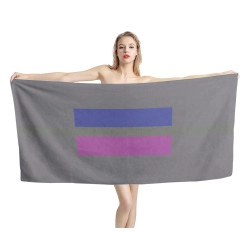 Androgynous Pride Flag Beach Towel
