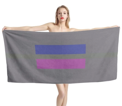 Androgynous Pride Flag Beach Towel