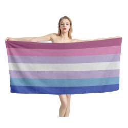 Bigender Pride Flag Beach Towel