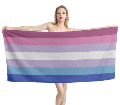 Bigender Pride Flag Beach Towel