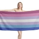 Bigender Pride Flag Beach Towel - Image 1