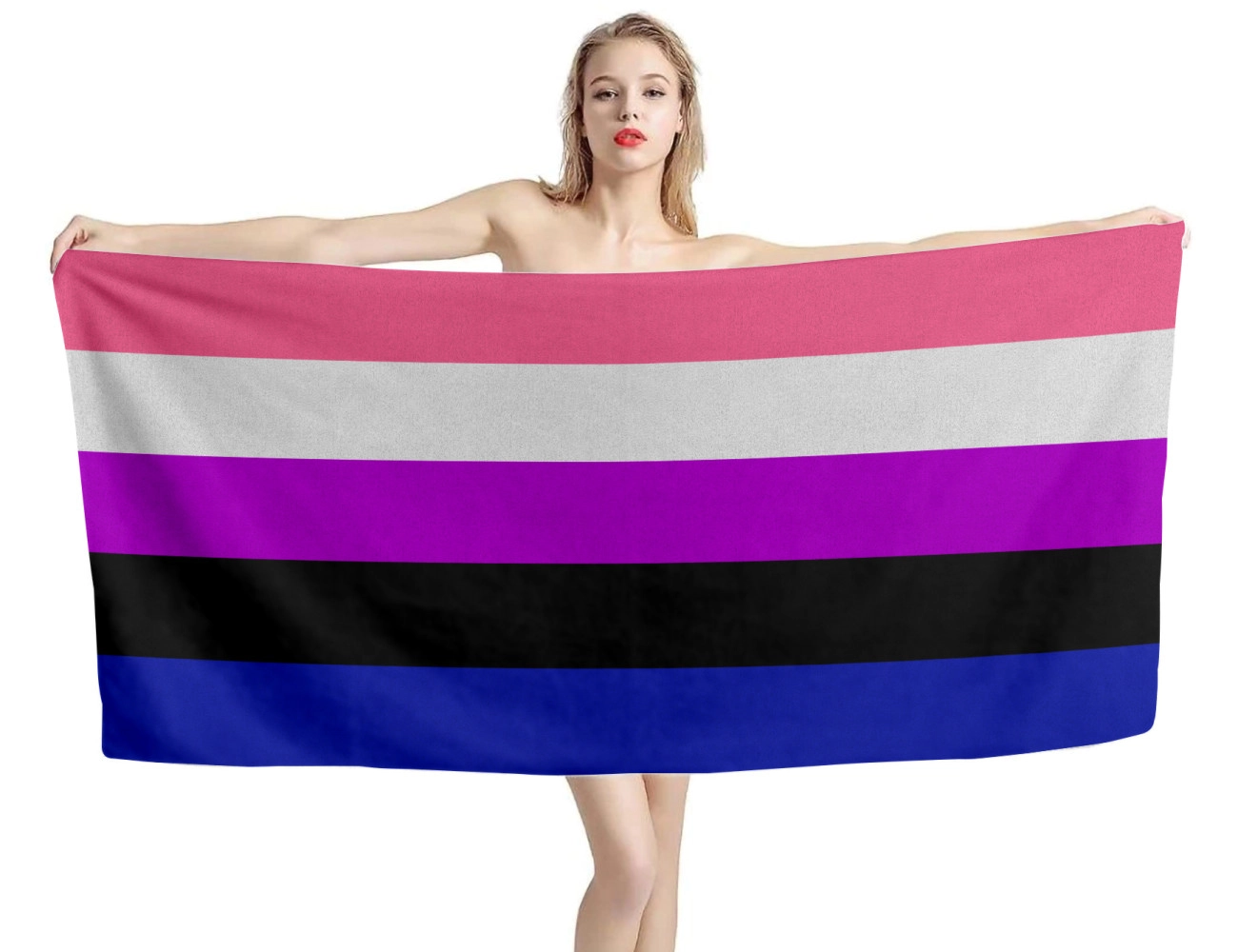 Genderfluid Pride Flag Beach Towel