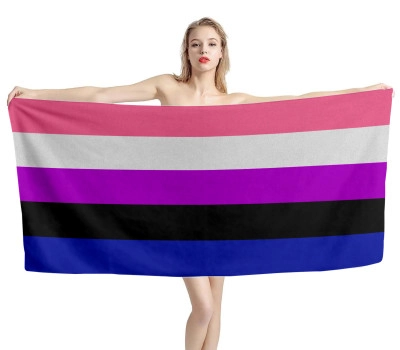 Genderfluid Pride Flag Beach Towel