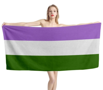 Genderqueer Pride Flag Beach Towel