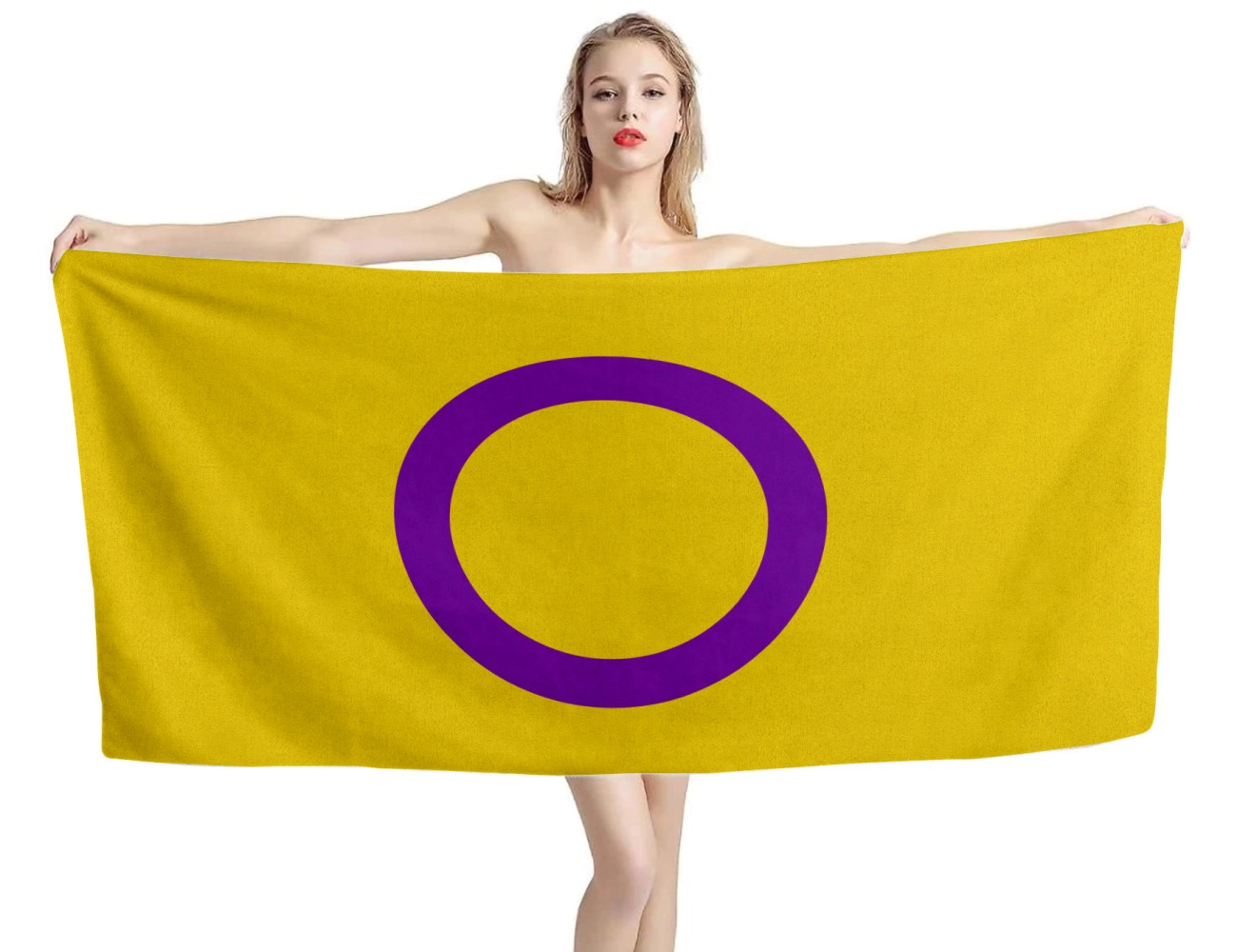 Intersex Pride Flag Beach Towel