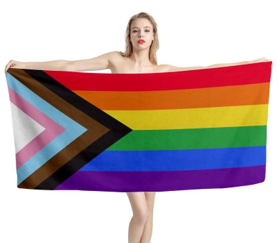 Progress Pride Flag Beach Towel
