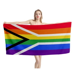 South Africa Pride Flag Beach Towel