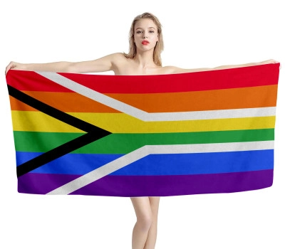 South Africa Pride Flag Beach Towel
