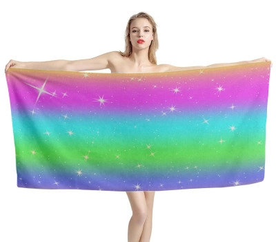 Unicorn Rainbow Beach Towel