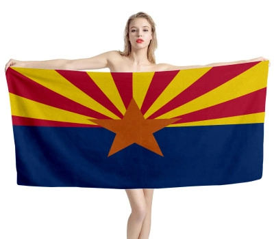 Arizona State Flag Beach Towel