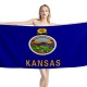Kansas State Flag Beach Towel - Image 1