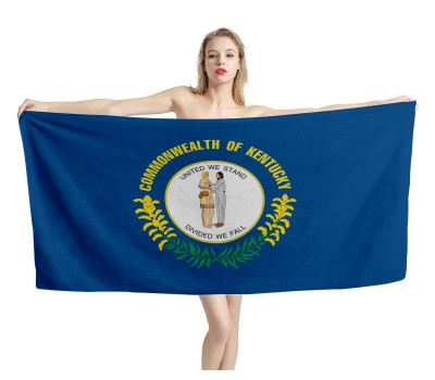 Kentucky States Flag Beach Towel
