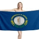 Kentucky States Flag Beach Towel - Image 1