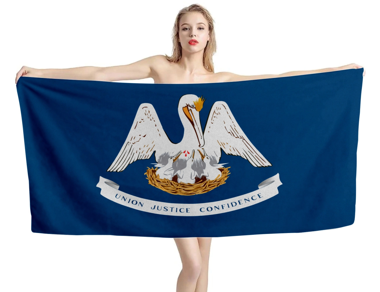 Louisiana States Flag Beach Towel, USA--TOWEL-7