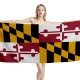 Maryland States Flag Beach Towel - Image 1