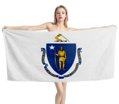 Massachusetts States Flagge Strandtücher