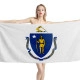 Massachusetts States Flag Beach Towel - Image 1