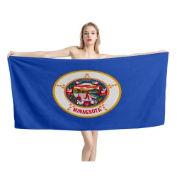 Minnesota States Flag Beach Towel