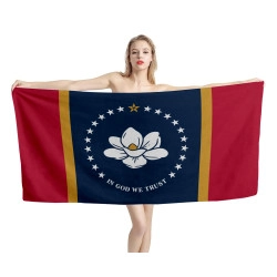 Mississippi States Flag Beach Towel