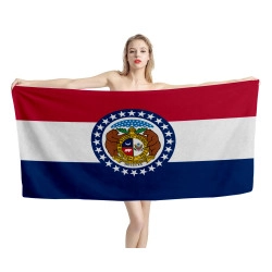 Missouri States Flag Beach Towel