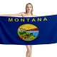Montana States Flag Beach Towel - Image 1