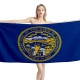 Nebraska States Flag Beach Towel - Image 1