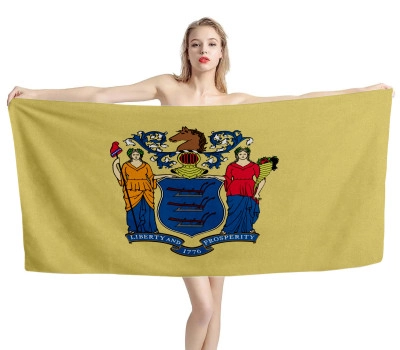 New Jersey States Flag Beach Towel