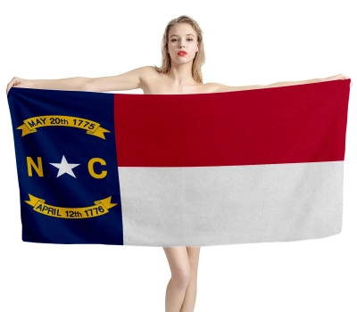 North Carolina States Flag Beach Towel