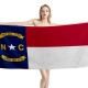 North Carolina States Flag Beach Towel - Image 1
