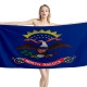 North Dakota States Flag Beach Towel - Image 1