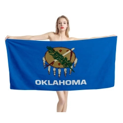 Oklahoma States Flag Beach Towel