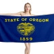 Oregon States Flag Beach Towel - Image 1