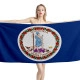 Virginia States Flag Beach Towel - Image 1