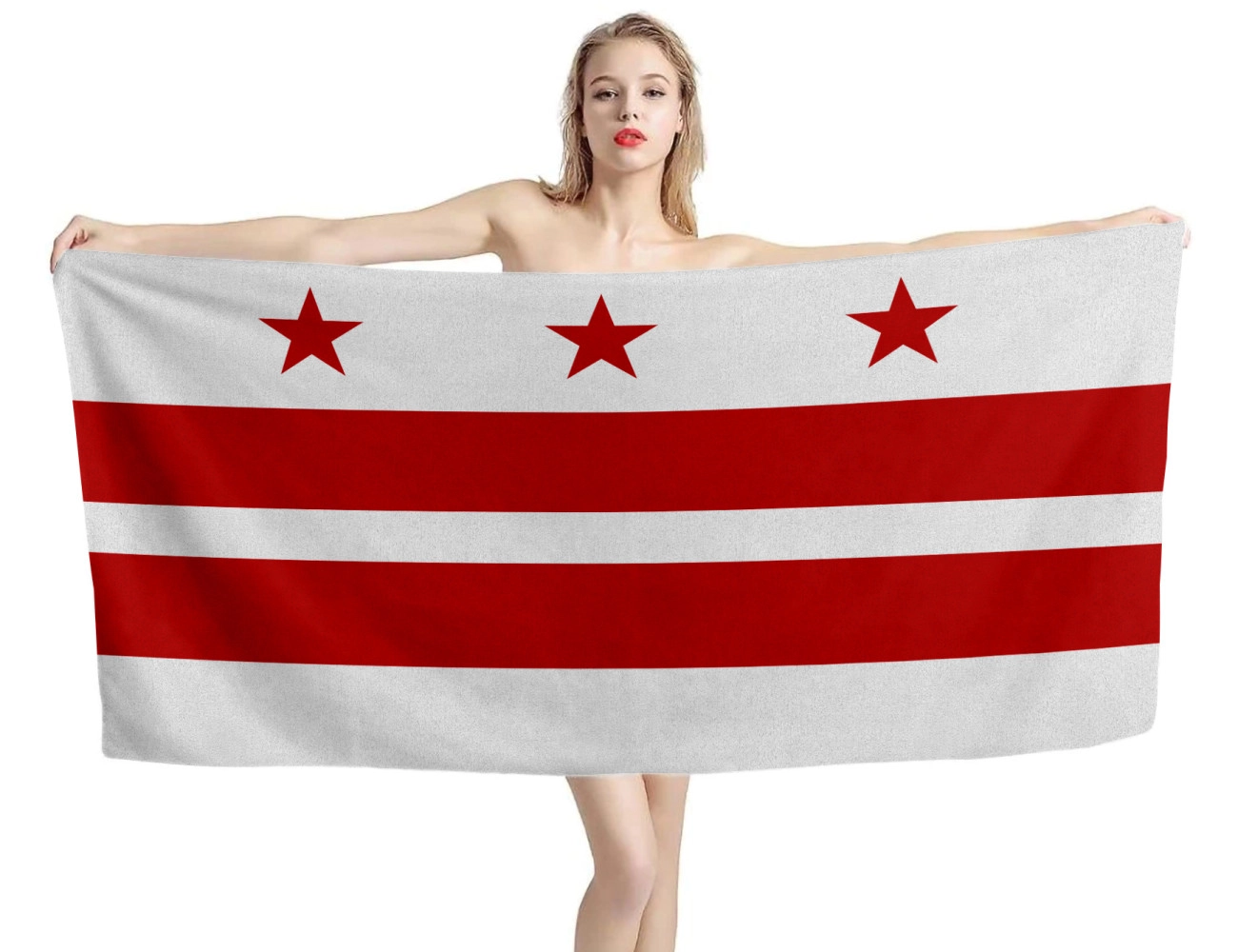 Washington DC States Flag Beach Towel, USA--TOWEL-32