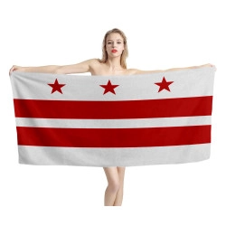 Washington DC States Flag Beach Towel