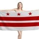 Washington DC States Flag Beach Towel - Image 1